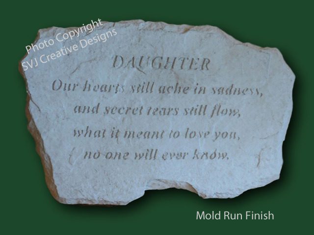 DAUGHTER MEMORIAL STONE - SVJ Creative Designs