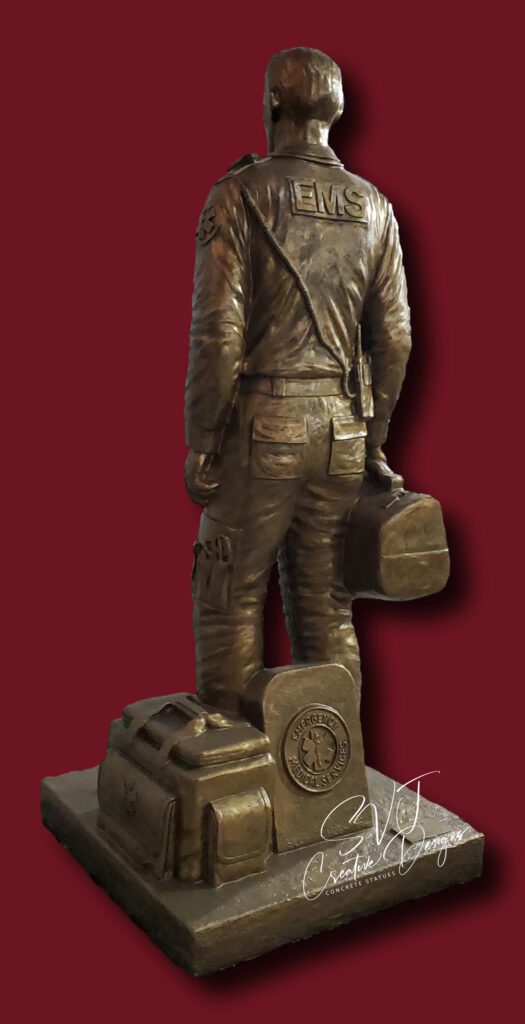 Life Size Male EMT Concrete Statue - SVJ Creative Designs